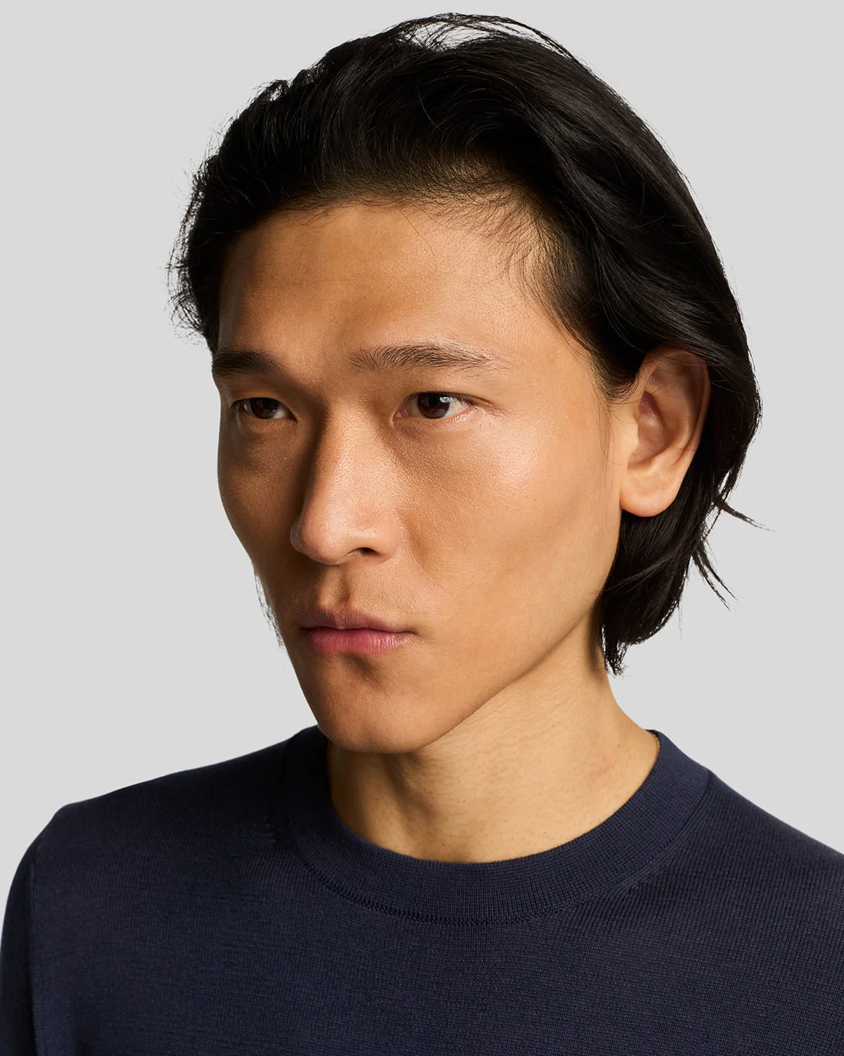 Superfine Cotton Crew Neck Jumper