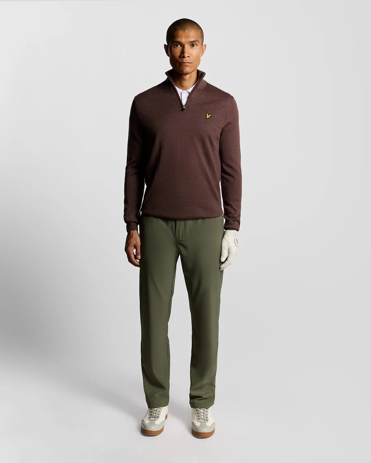 Golf 1/4 Zip Wool Blend Jumper