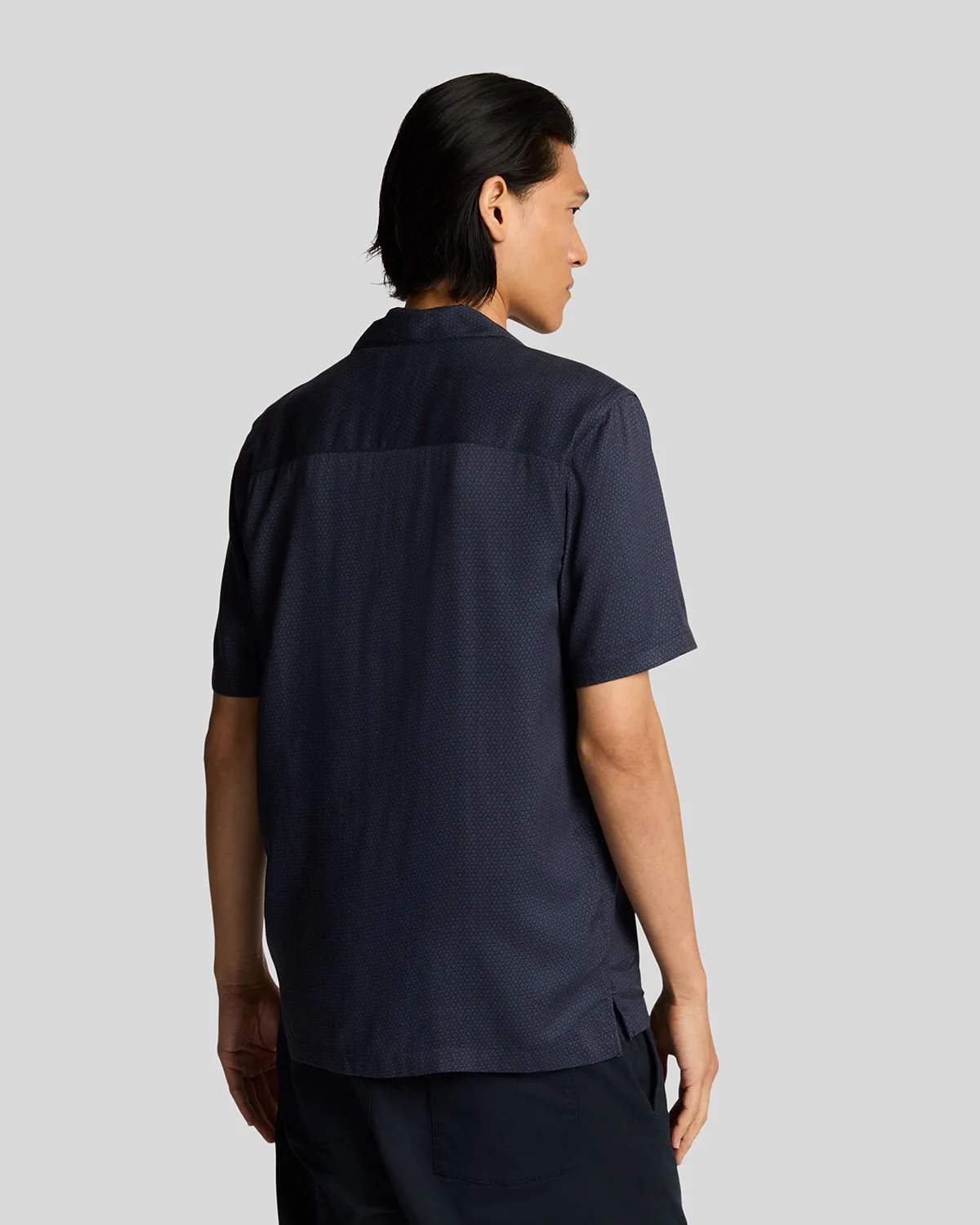 Geo Motif Printed Revere Shirt