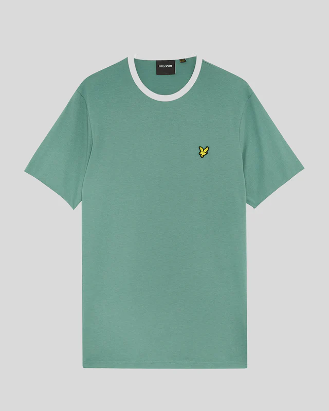 Ringer Cotton Crew Neck T-Shirt