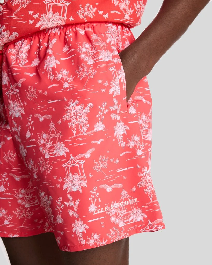 Botanical Garden Print Swim Shorts