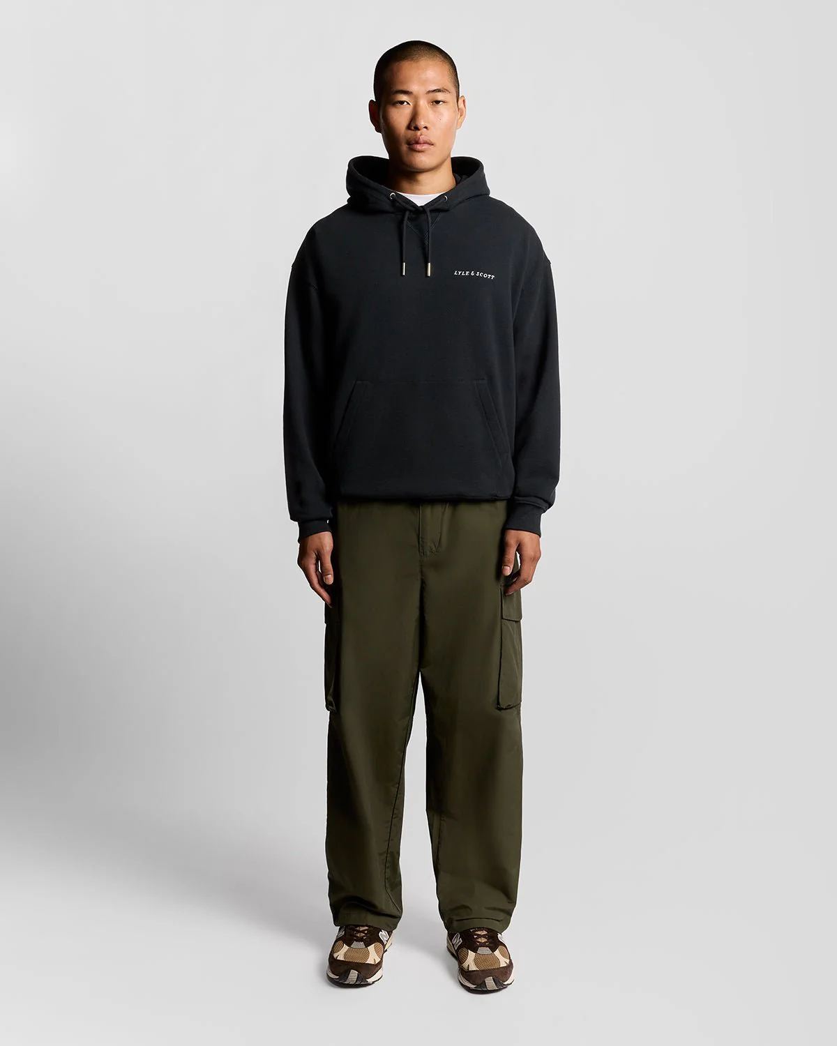 Script Brushback Fleece Hoodie