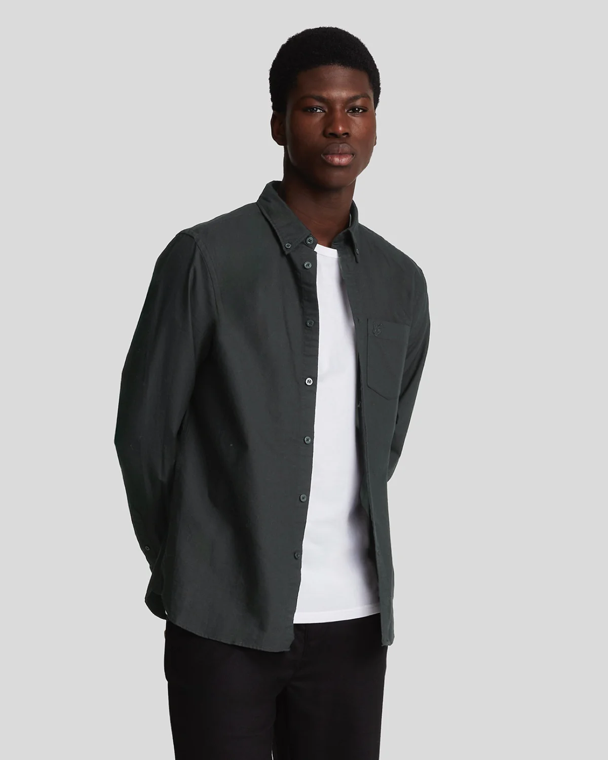 Tonal Button Down Oxford Shirt