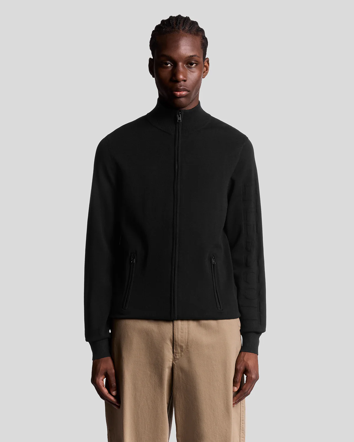 Mesh Logo Knitted Track Jacket