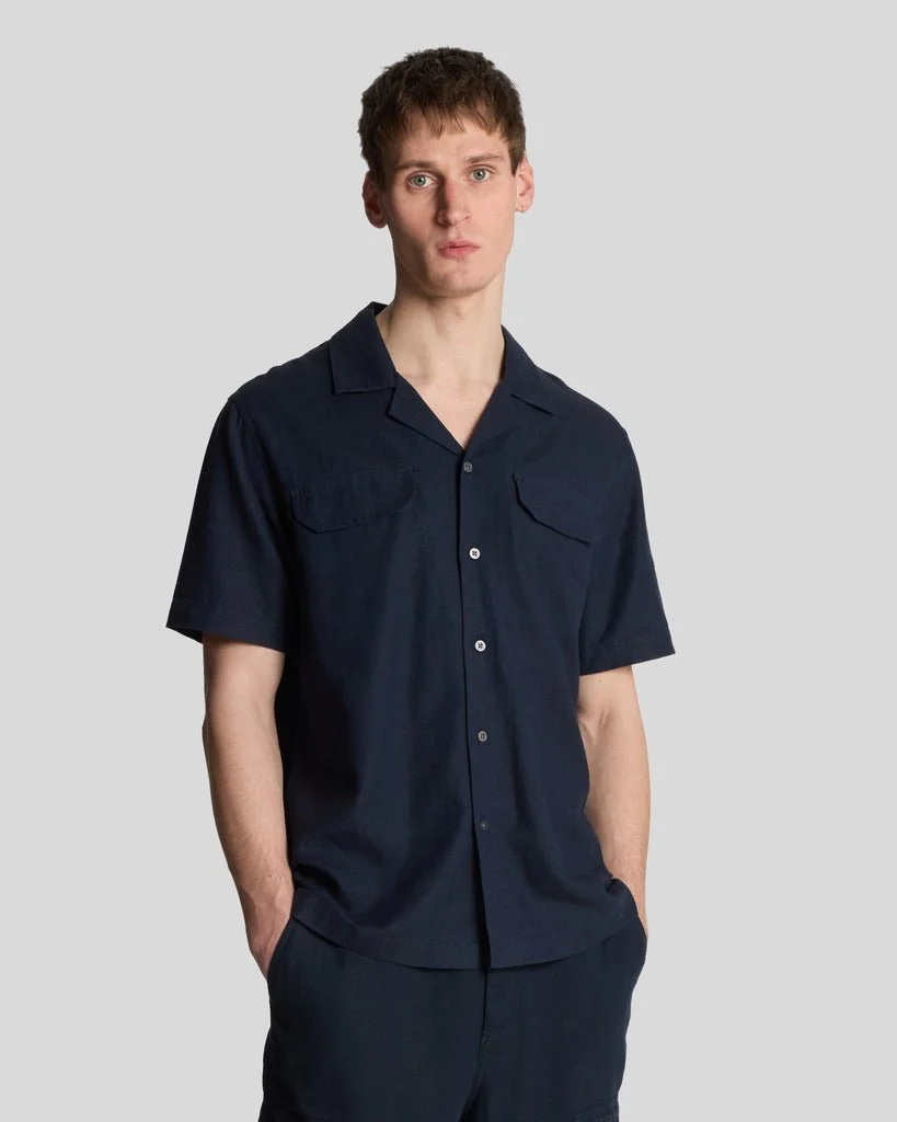 Linen Blend Revere Shirt