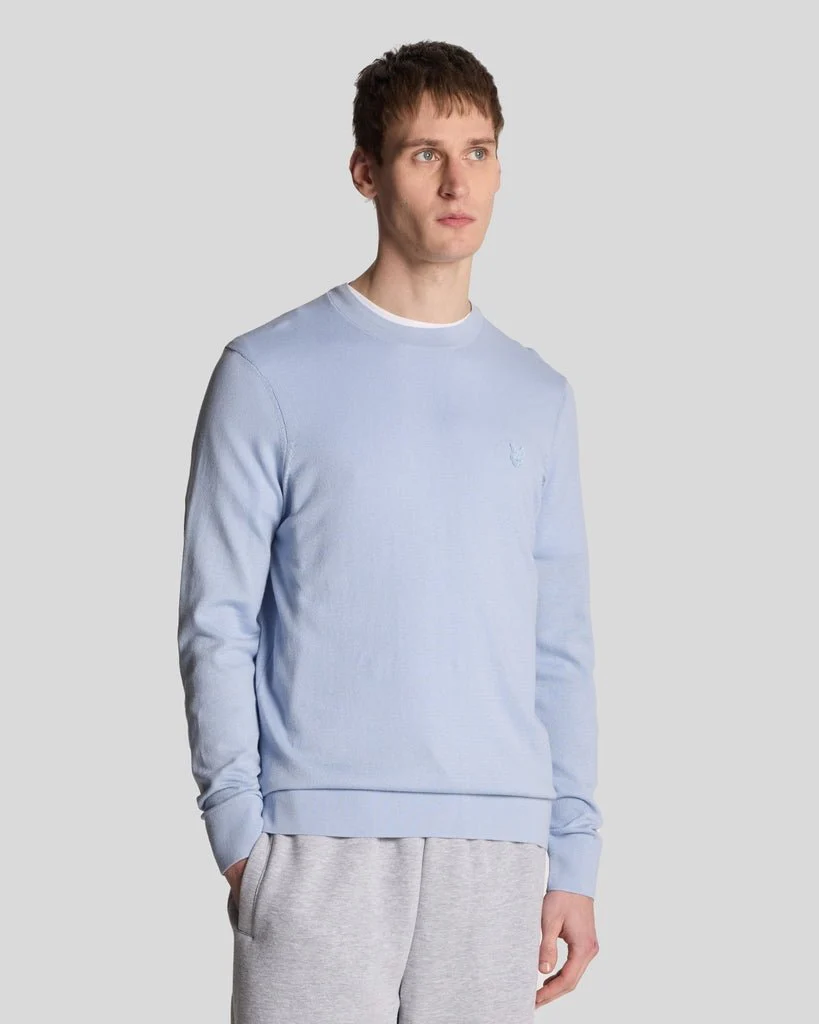 Superfine Cotton Crew Neck Jumper