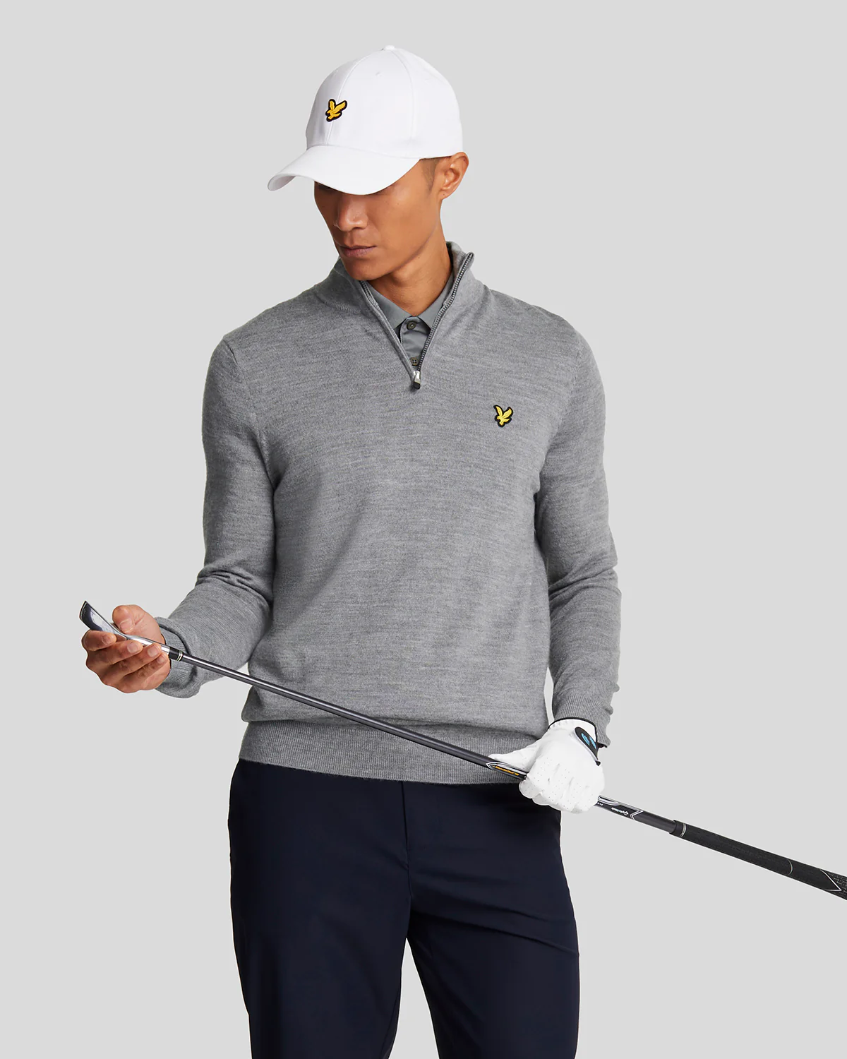 Golf 1/4 Zip Wool Blend Jumper
