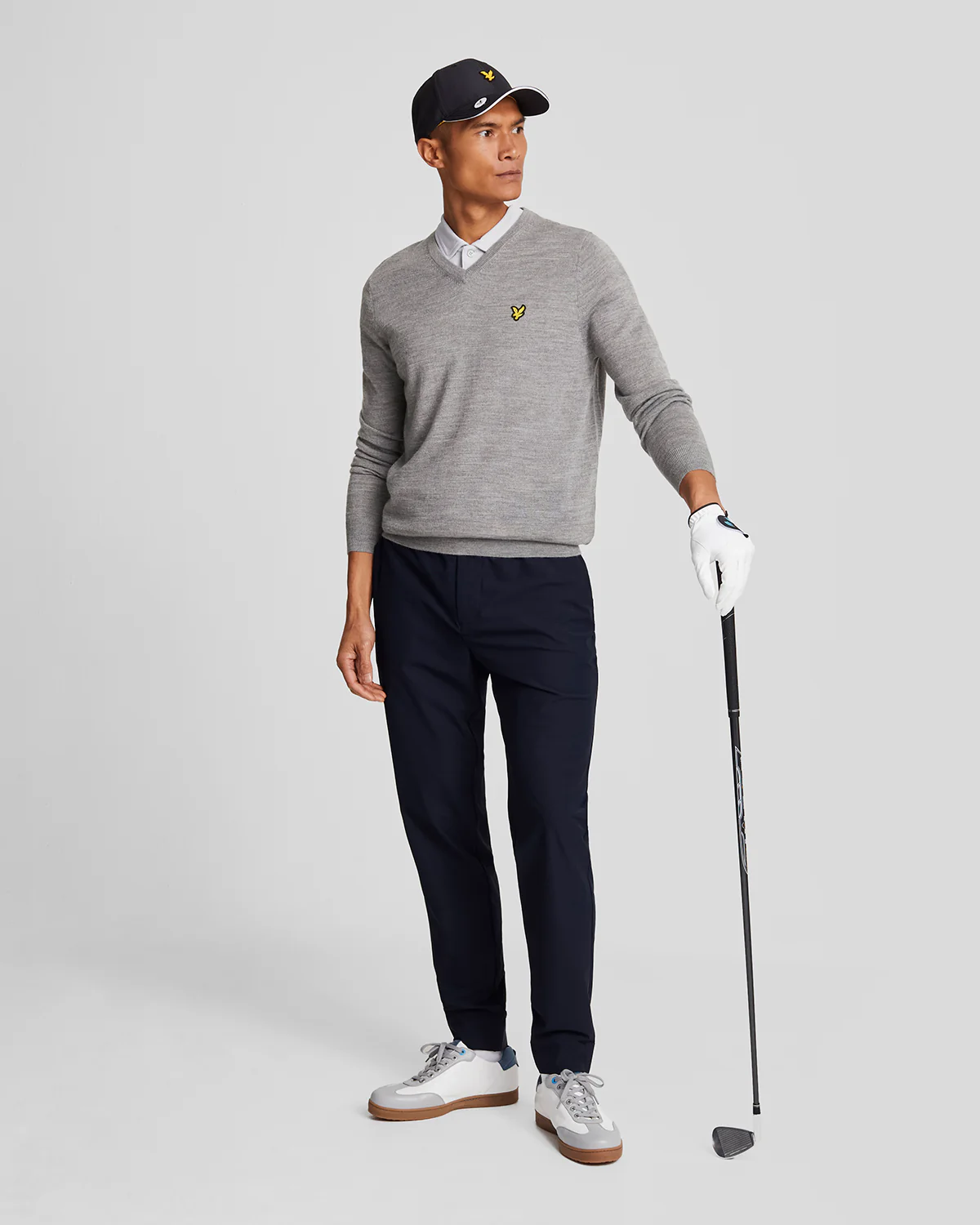 Golf Wool Blend V Neck Jumper