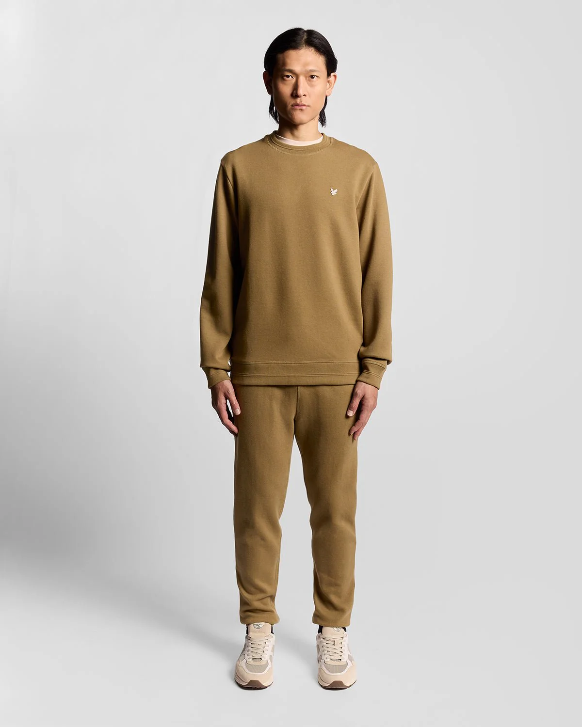 Diagonal Weave Crew Neck Sweatshirt