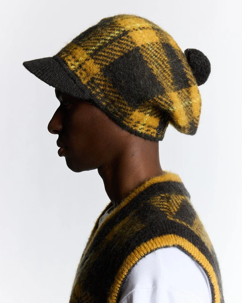 Wool Blend Tartan Tam Hat