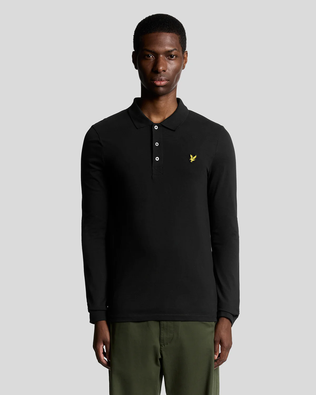 Long Sleeve Cotton Polo Shirt