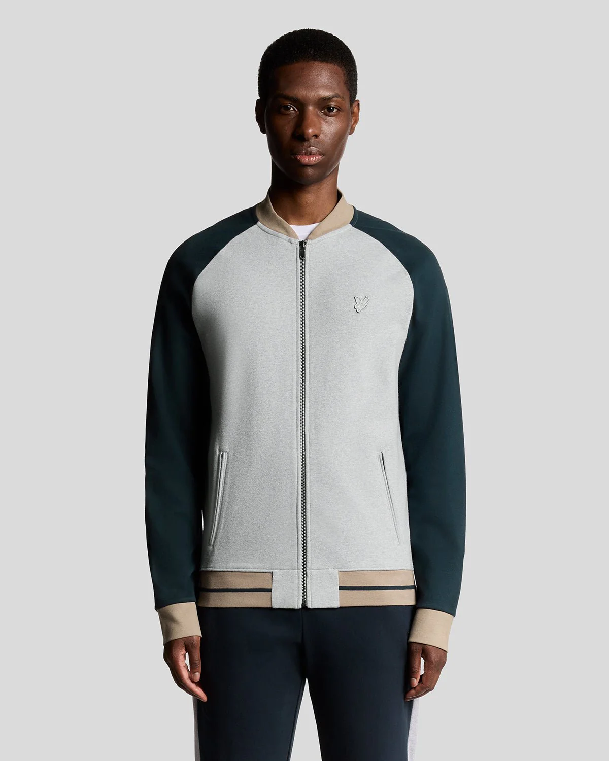 Heavyweight Contrast Raglan Bomber