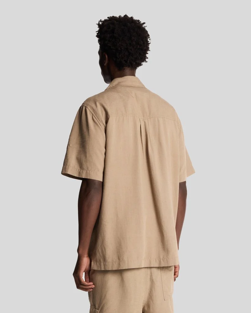 Cotton Linen Revere Collar Shirt