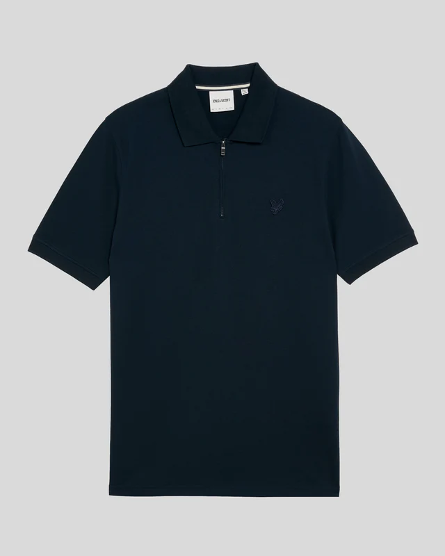 Superfine Cotton Zip Polo Shirt
