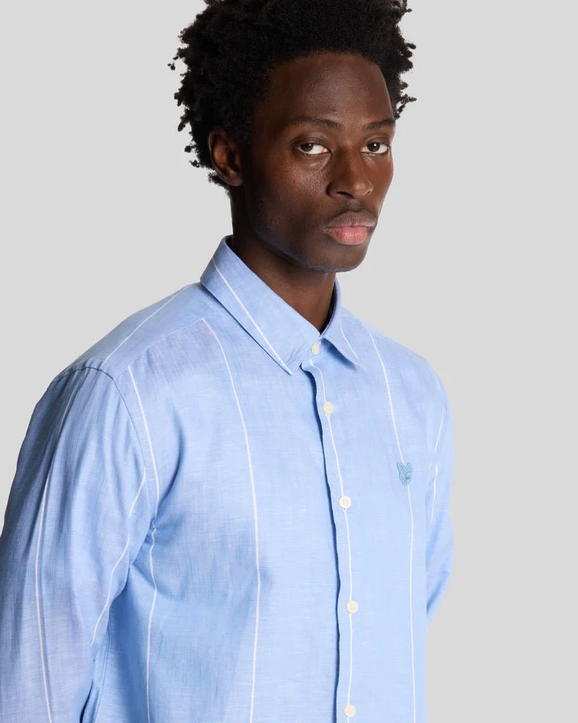 Linen Stripe Long Sleeve Shirt