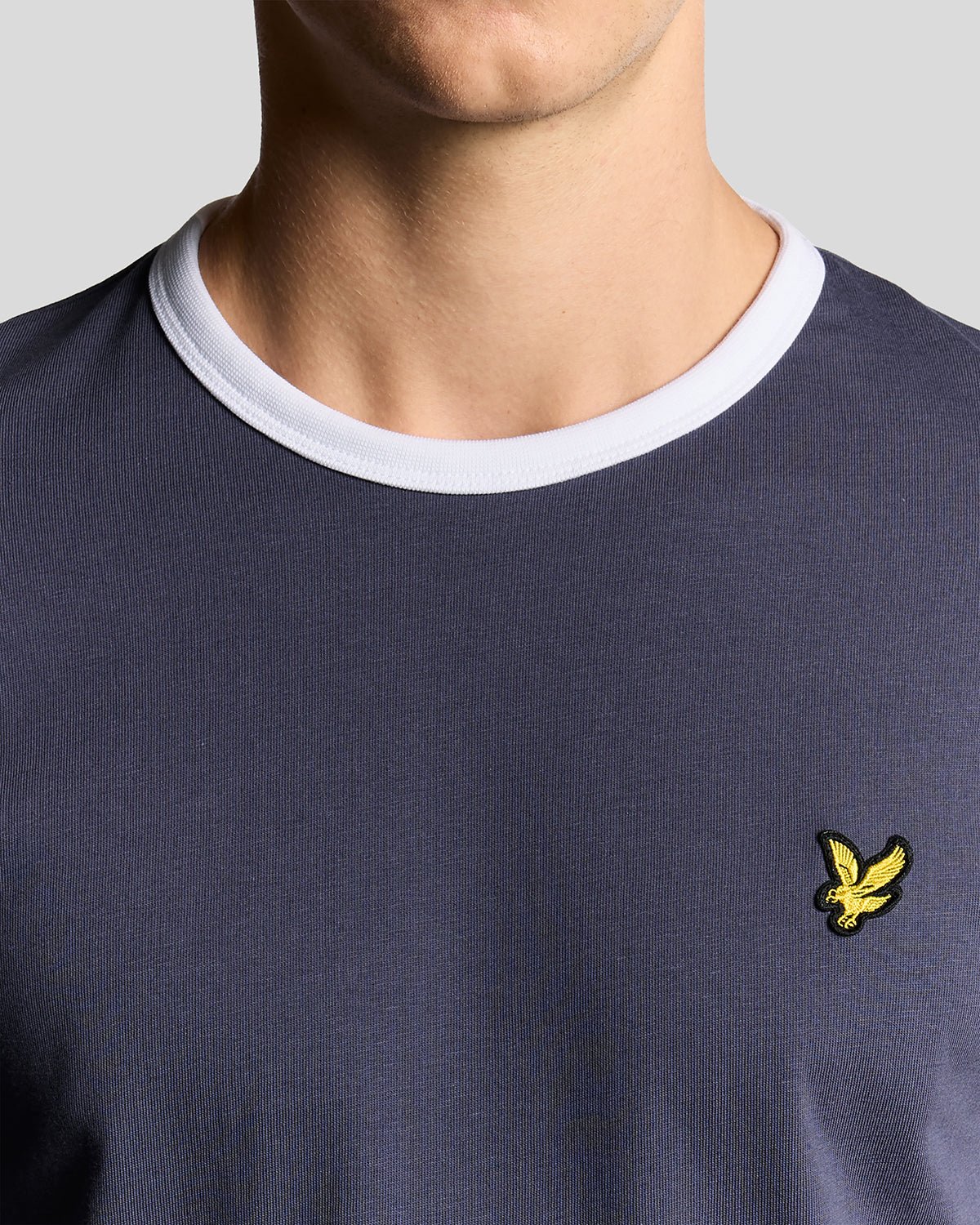 Ringer Cotton Crew Neck T-Shirt