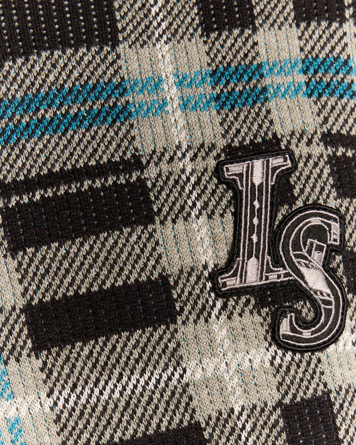 Ribbed Tartan Crew Neck Jumper