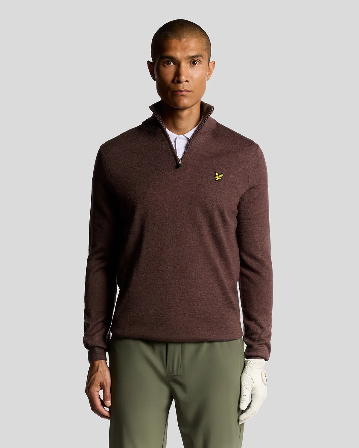 Golf 1/4 Zip Wool Blend Jumper