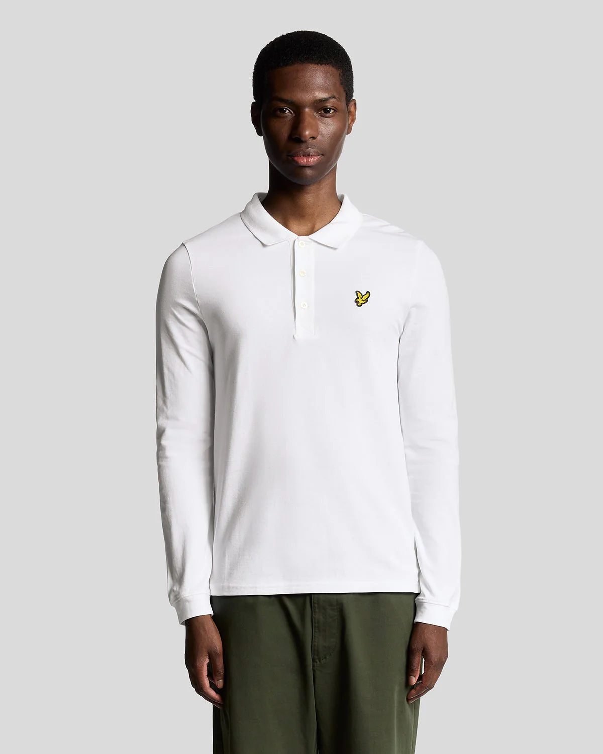 Long Sleeve Cotton Polo Shirt