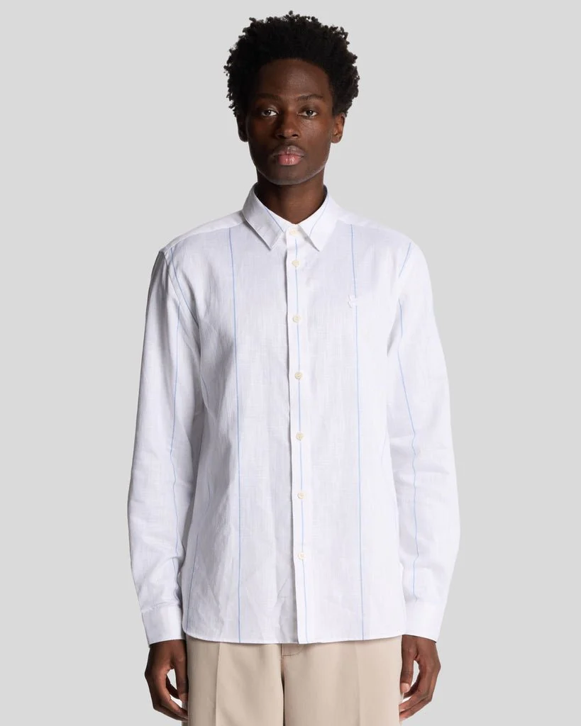 Linen Stripe Long Sleeve Shirt