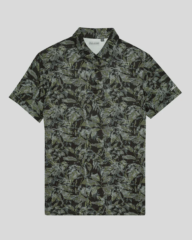 Golf Digital Floral Polo Shirt