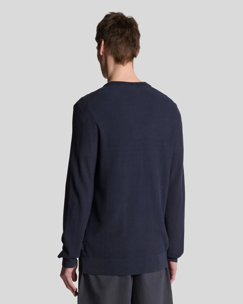 Pique Knitted Crew Neck Jumper