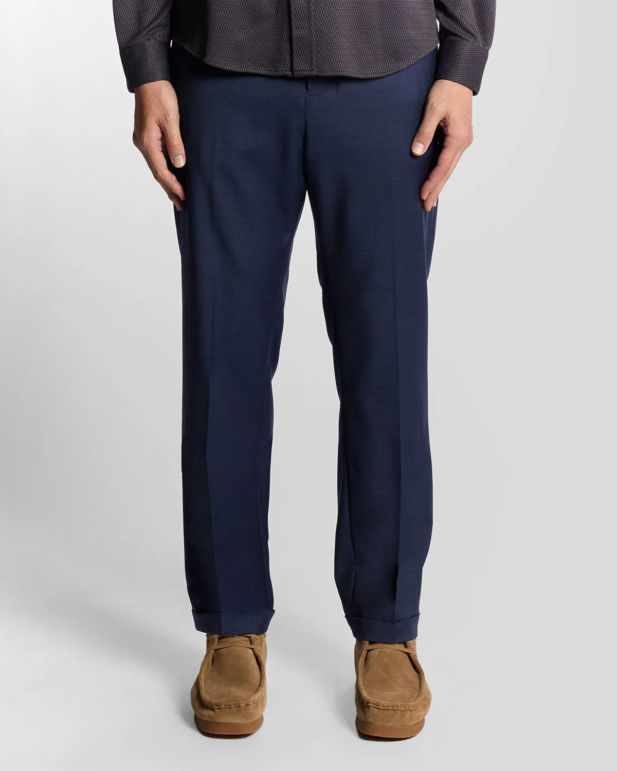 Sharkskin Pleated Trousers