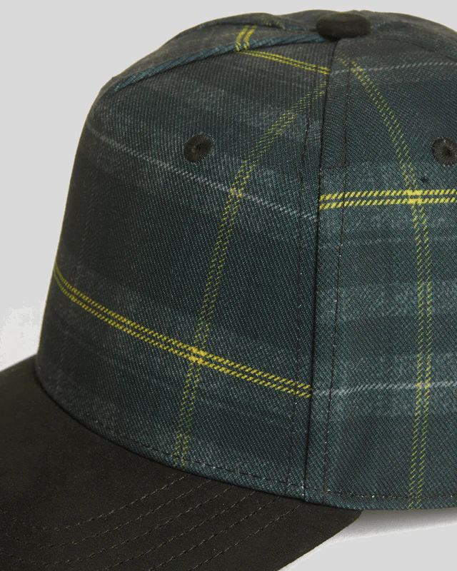 Contrast Tartan Check Baseball Cap