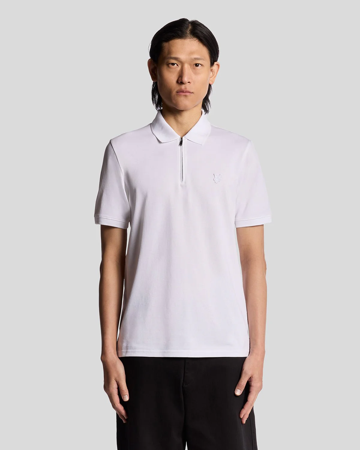 Superfine Cotton Zip Polo Shirt