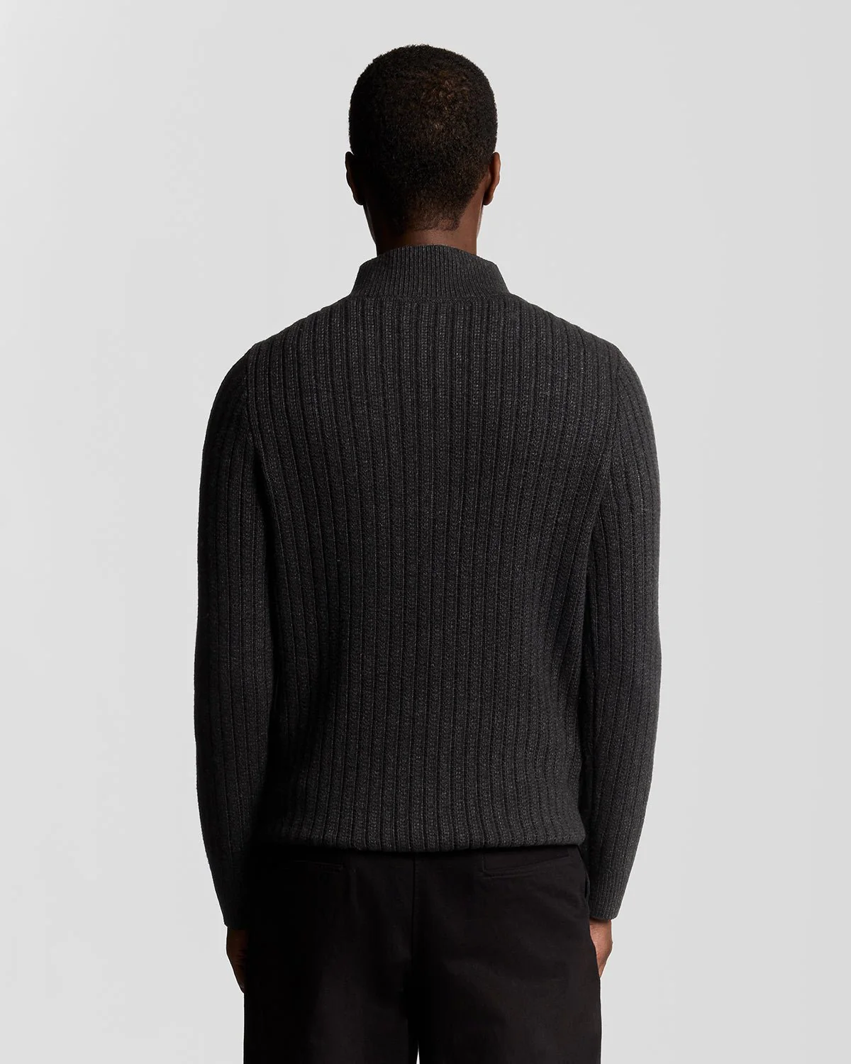 Lambswool Blend Ribbed 1/4 Zip Jumper