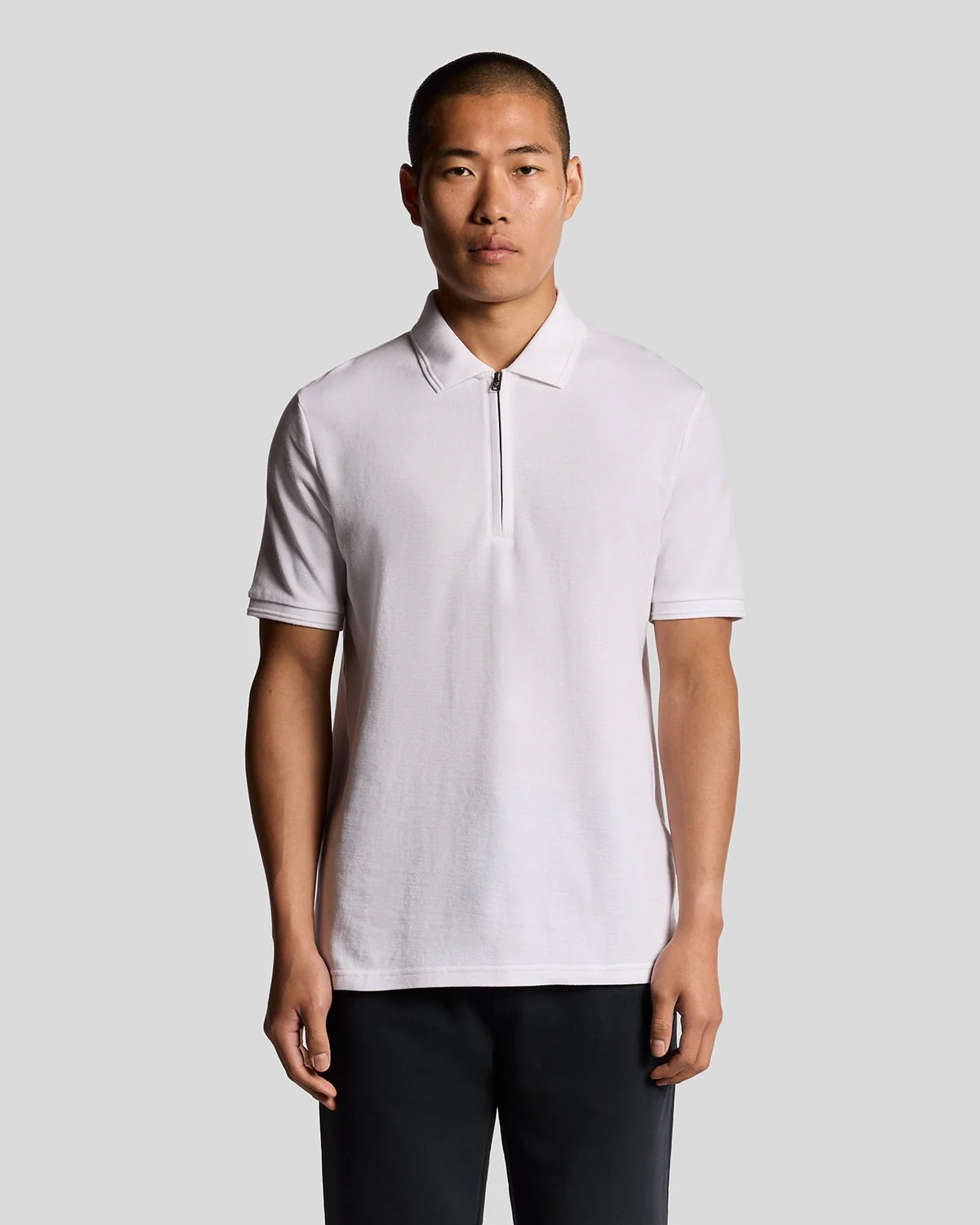 Ottoman Half Zip Polo Shirt