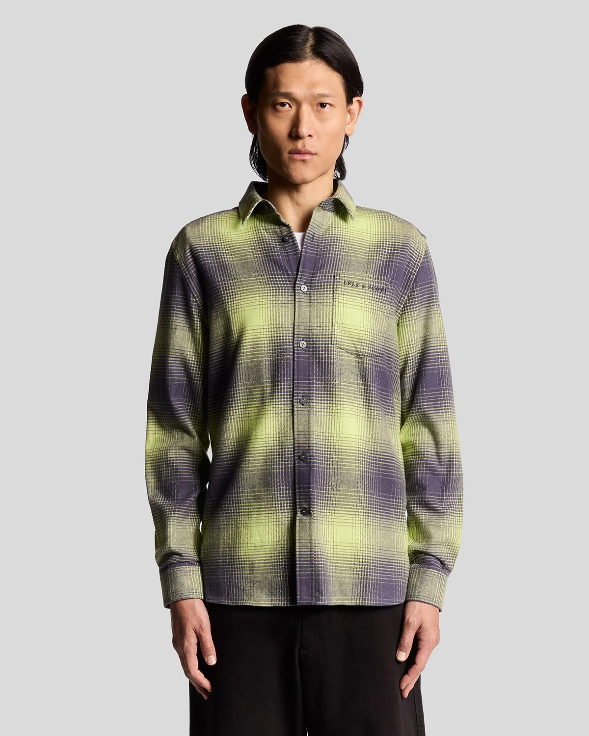 Ombre Check Flannel Shirt
