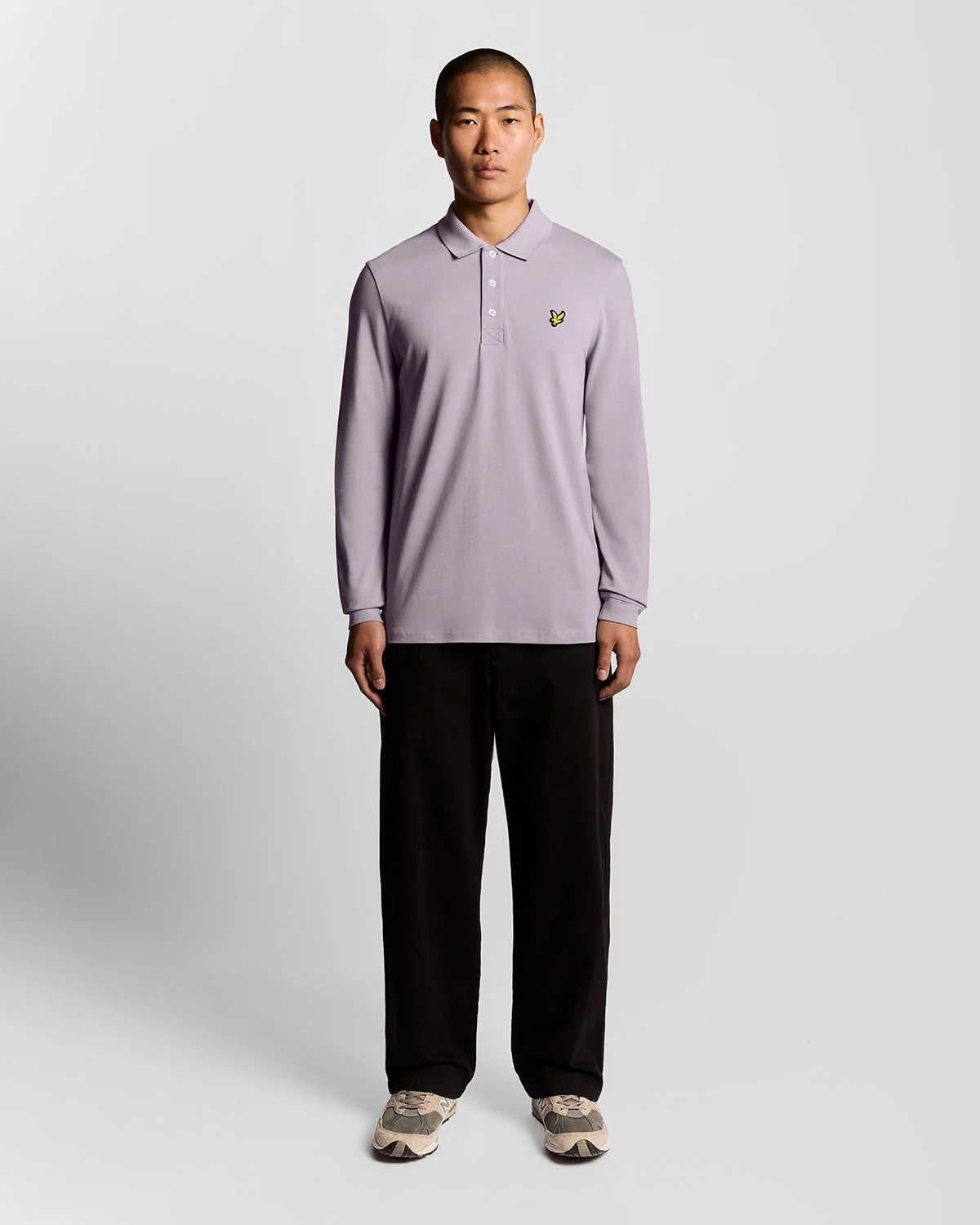 Long Sleeve Cotton Polo Shirt