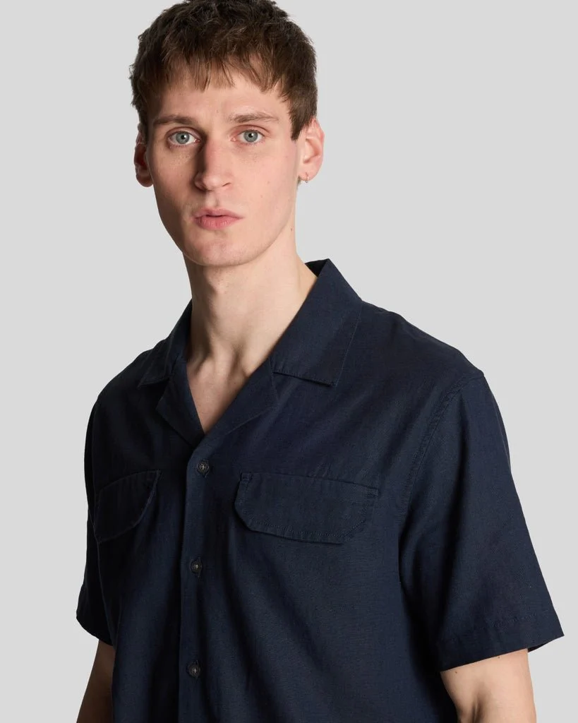 Linen Blend Revere Shirt