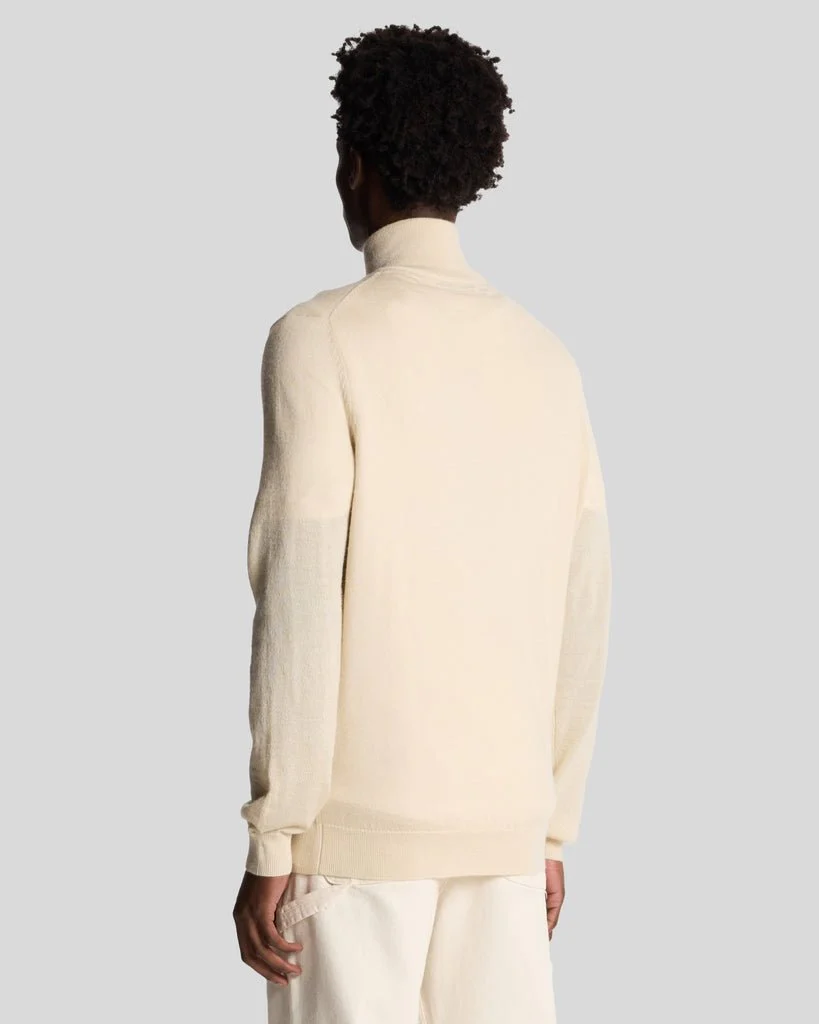 Embroidered 1/4 Zip Merino Knit Jumper