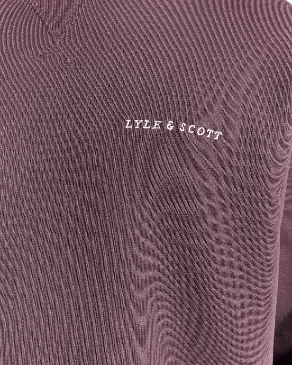Script Brushback Fleece Sweatshirt