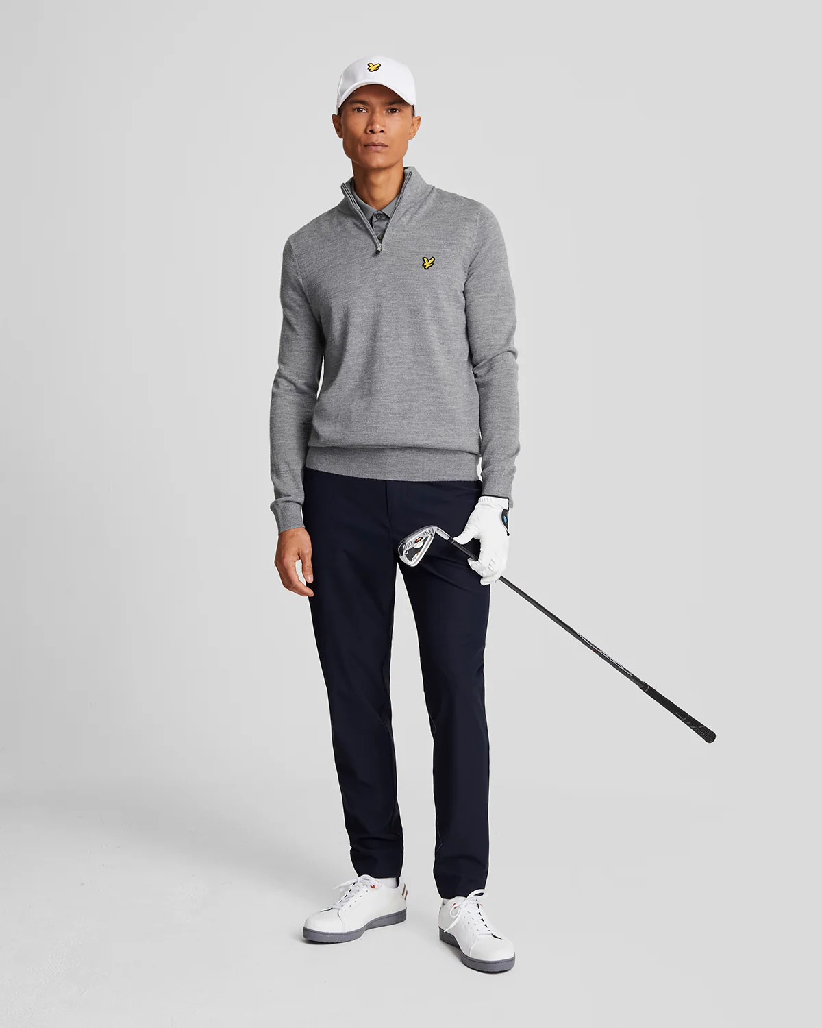 Golf 1/4 Zip Wool Blend Jumper