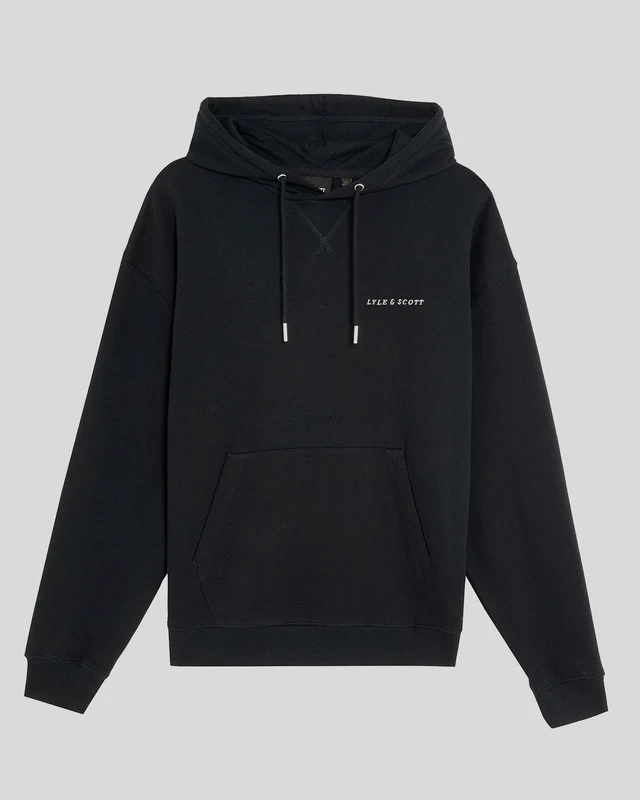 Script Brushback Fleece Hoodie