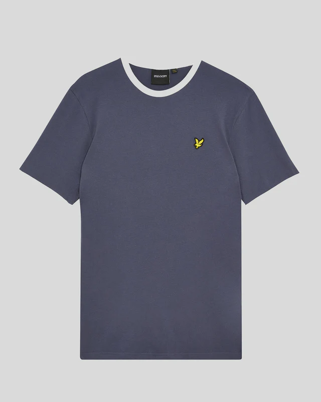 Ringer Cotton Crew Neck T-Shirt