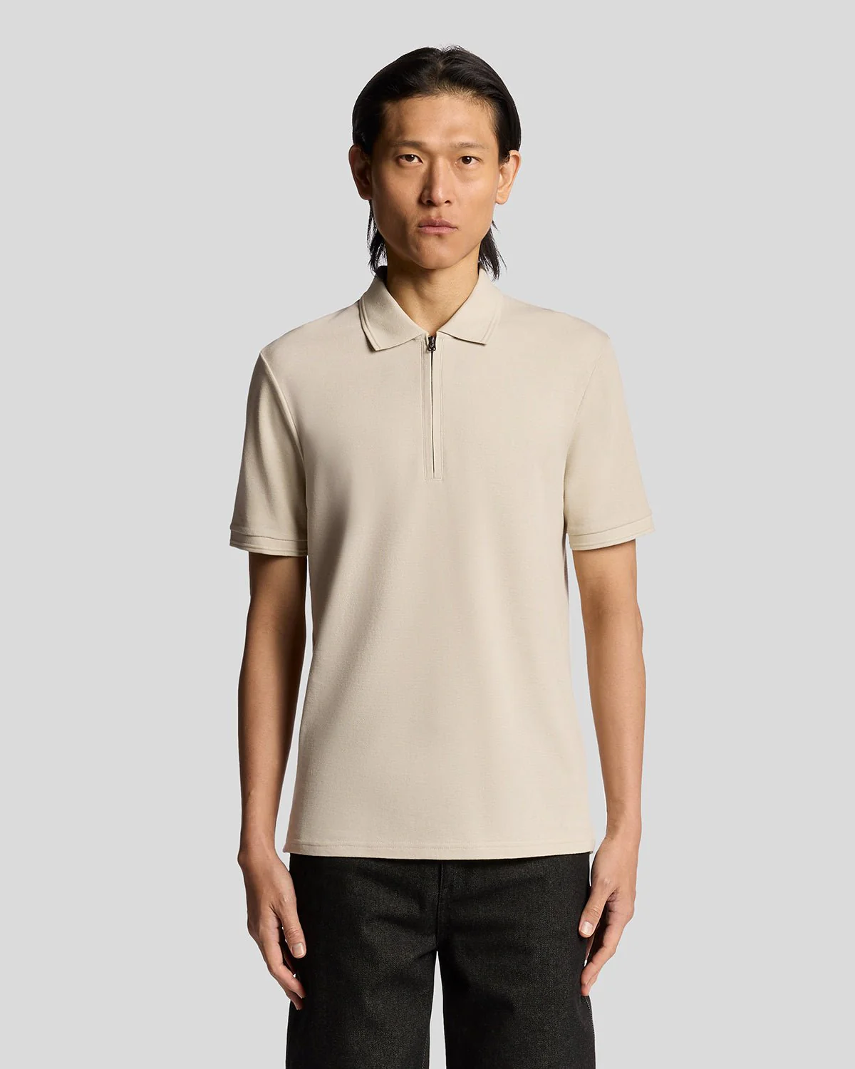 Ottoman Half Zip Polo Shirt