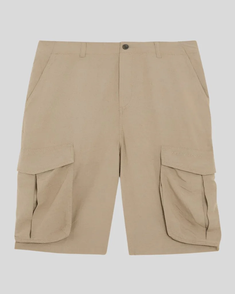 Cotton Linen Cargo Shorts
