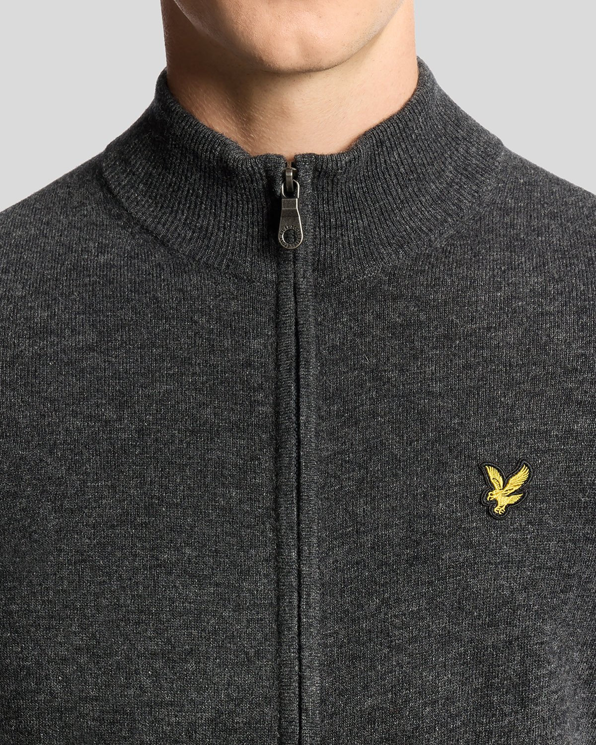 Lambswool Blend Zip Cardigan