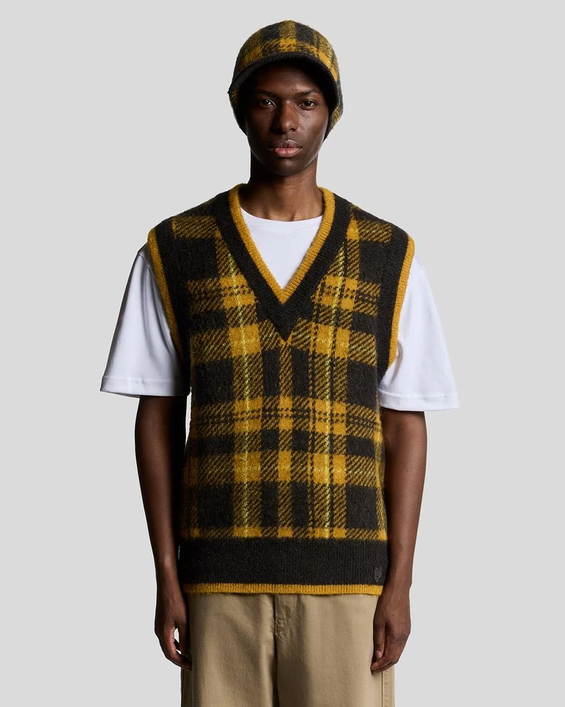 Wool Blend Tartan Tam Hat