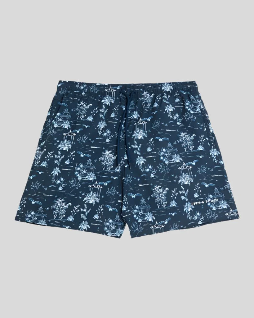 Botanical Garden Print Swim Shorts