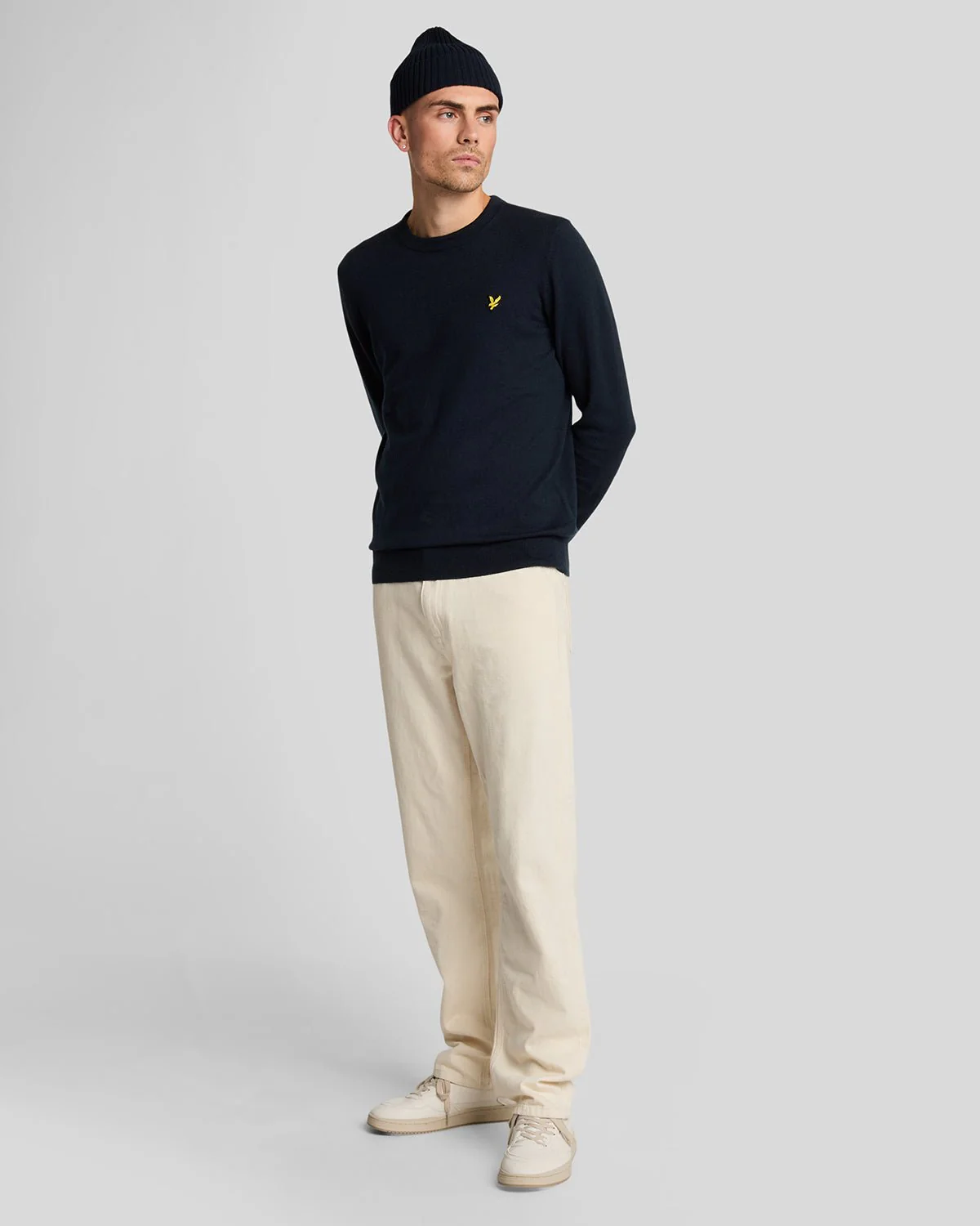 Cotton Merino Crew Neck Jumper
