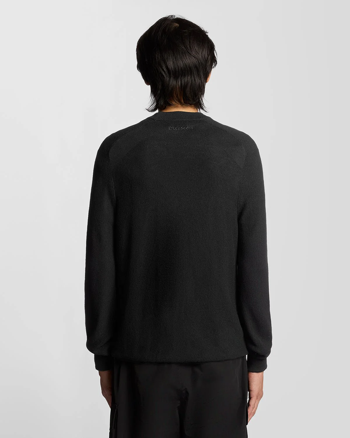 Pique Knit Mock Neck Jumper