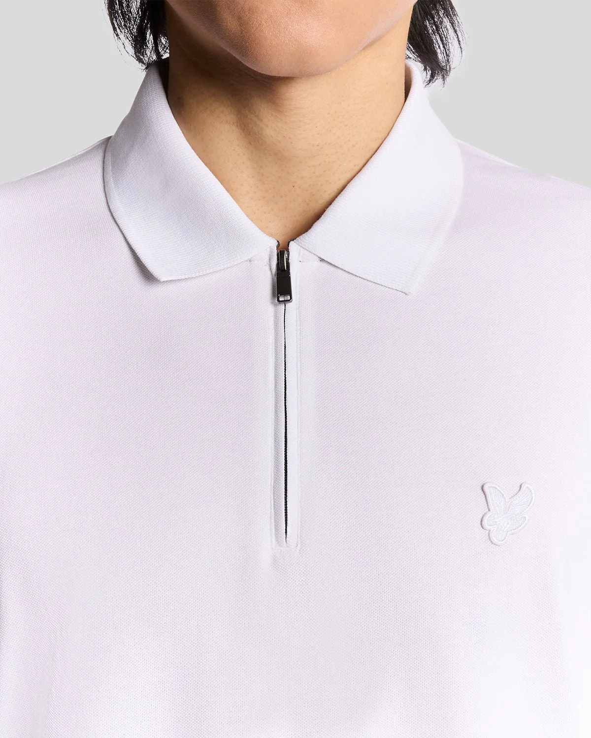 Superfine Cotton Zip Polo Shirt