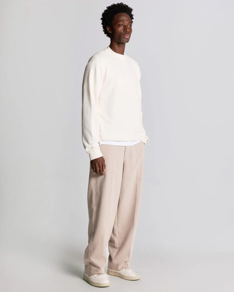 Seam Tipped Crew Neck Sweatshirt