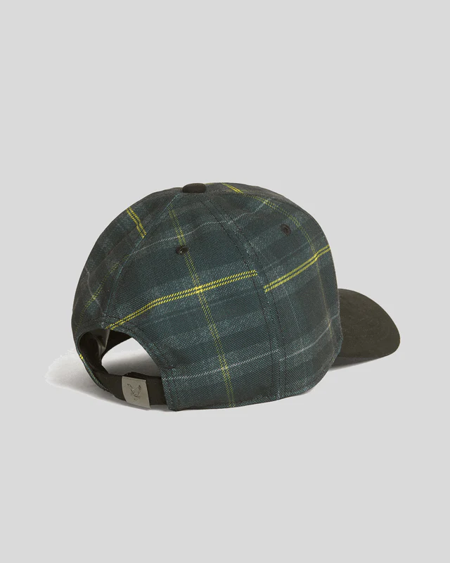 Contrast Tartan Check Baseball Cap