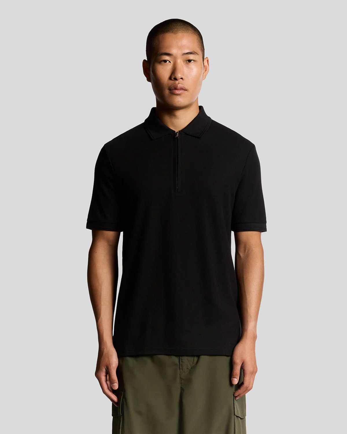 Ottoman Half Zip Polo Shirt